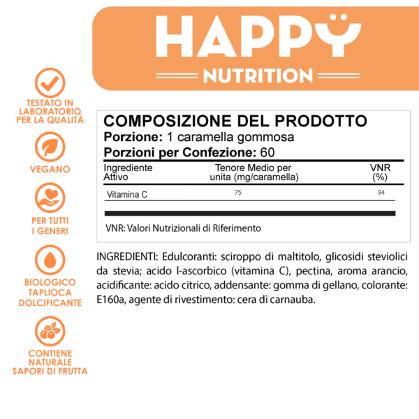 Caramelle Gommose Vitamina C Pura 60 pezzi - immagine 7