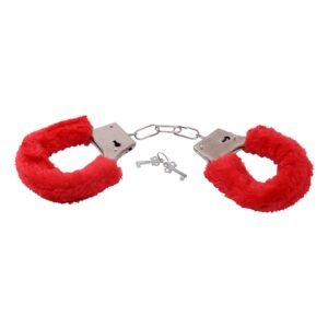 Manette Soft Red - Confezione da 1 Pezzo con Pelliccia Rossa