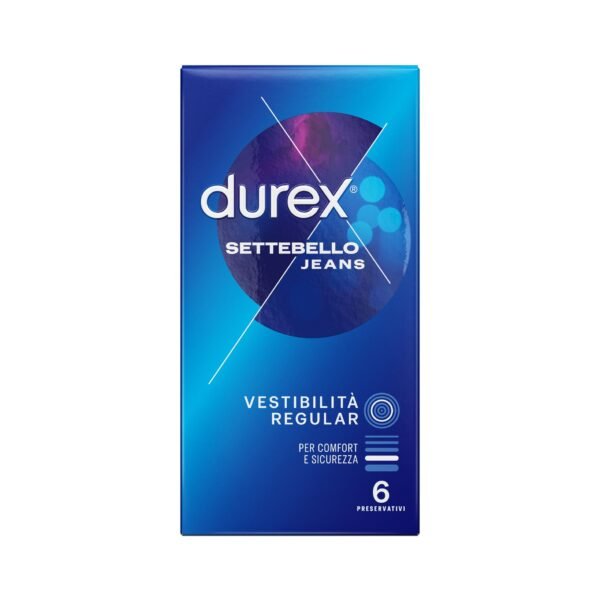 Dettaglio dei Preservativi Durex Settebello con Forma Easy-On