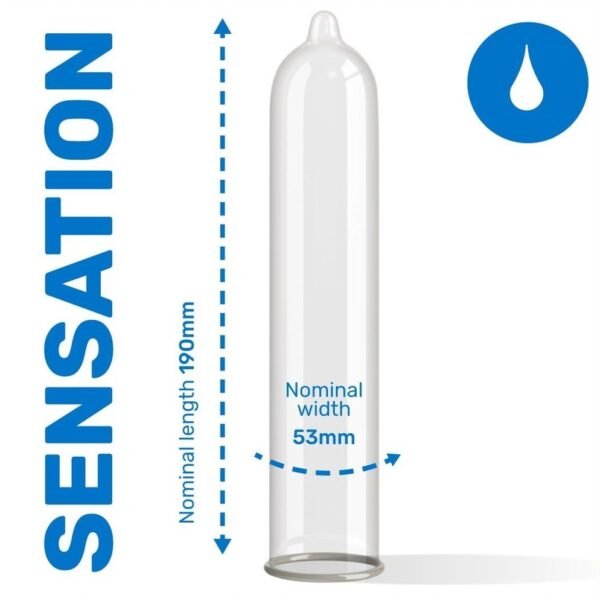 Dettaglio dei Preservativi Pasante Delay Infinity con Serbatoio