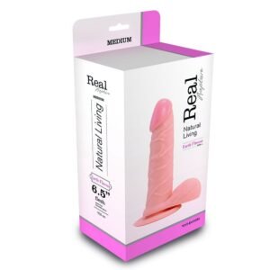 Flesh Flavour 6.5" Dildo in PVC con ventosa per fissaggio sicuro, realismo anatomico dettagliato.