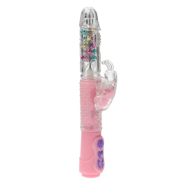 Vibratore Rabbit Pink Lady in TPE e ABS con Stelo Rotante e Funzione Multispeed